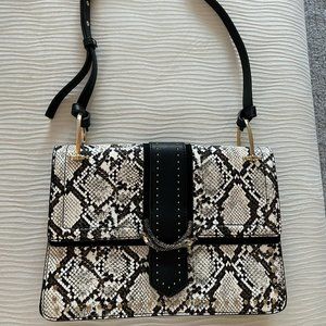 Topshop Snake Print Suede Crossbody - Like new!